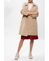 Burberry Trench Coat With Removable Hood - Natural