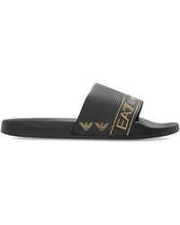 EA7 - Rubber Flip-Flops With Logo - Lyst