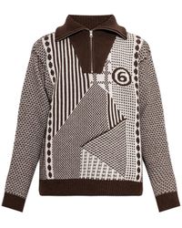 MM6 by Maison Margiela - Sweater With A Stand-Up Collar - Lyst