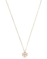 Tory Burch - Necklace With A Logo-Shaped Pendant - Lyst