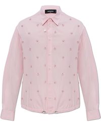 DSquared² - Shirt With Shimmering Appliqués - Lyst