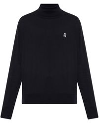 Balmain - Turtleneck With Logo - Lyst
