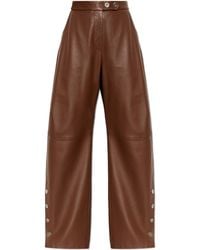 Sportmax - 'Cinepresa' Leather Trousers - Lyst