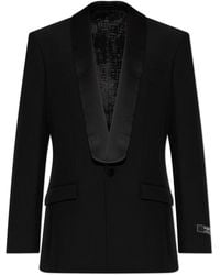 Balmain - Wool Blazer With Single Vent - Lyst