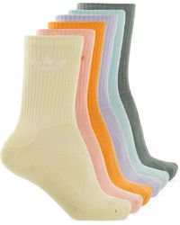 adidas Originals - Six-Pack Of Socks - Lyst