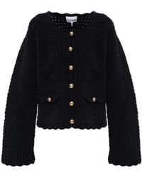 Ganni - Cardigan With Decorative Flaps - Lyst