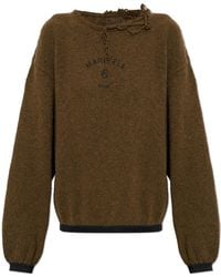 MM6 by Maison Margiela - Sweater With Raw-Edge Finish - Lyst