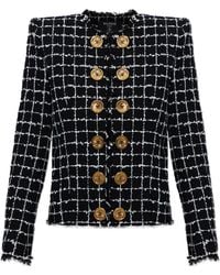 Balmain - Tweed Blazer - Lyst