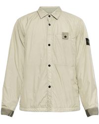 Stone Island - Light Jacket With Collar - Lyst