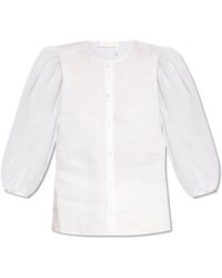 Chloé - Shirt With Puff Sleeves, - Lyst