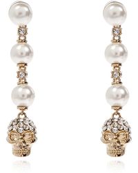 McQueen - Earrings With Shimmering Crystals - Lyst