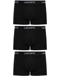 Lacoste - Three-Pack Of Cotton Boxer Briefs - Lyst