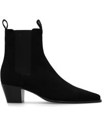Totême - Suede Heeled Ankle Boots - Lyst