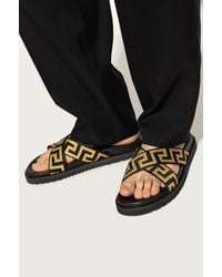 Versace - Slides With Logo - Lyst