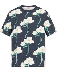 KENZO - T-Shirt With Floral Motif - Lyst