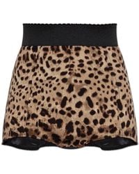 Dolce & Gabbana - Animal Print Shorts - Lyst