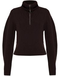 Lemaire - Sweater With A Zip-up Collar, - Lyst
