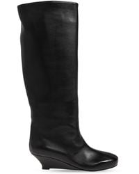Agl Attilio Giusti Leombruni - Leather Wedge Boots "Demi" - Lyst