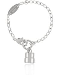 Balenciaga - Bracelet With A Logo-Shaped Pendant - Lyst