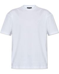 Giorgio Armani - T-Shirt With Embroidered Logo - Lyst