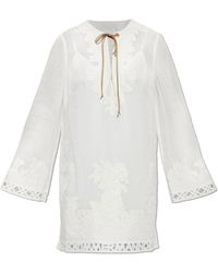 Zimmermann - Dress With Openwork Pattern - Lyst