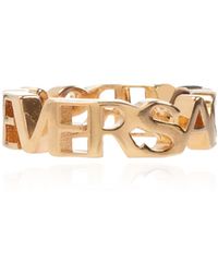 Versace - Ring With Logo - Lyst