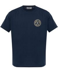 Versace Jeans Couture - T-Shirt With Printed Logo - Lyst
