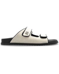 Dolce & Gabbana - Slides With A Logo-Shaped Applique - Lyst