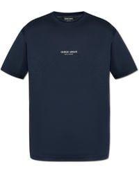 Giorgio Armani - T-Shirt With Printed Logo - Lyst