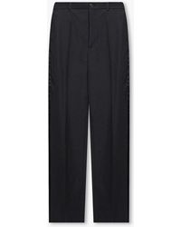 Balenciaga - Wool Pleat-Front Trousers - Lyst
