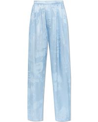 Balenciaga - Loose-Fit Silk Trousers - Lyst