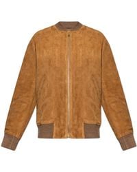 Paul Smith - Suede "Bomber" Jacket - Lyst