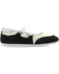 Marni - Ballet Flats With Logo Patch - Lyst