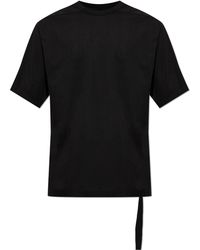 Rick Owens - T-Shirt With A Decorative Stripe - Lyst