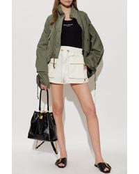 Balmain - Ribbed Top With Embroidered Logo - Lyst