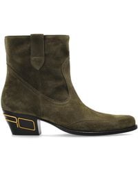 Etro - Suede Heeled Ankle Boots - Lyst