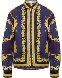 Versace - Silk Shirt With Pattern - Lyst