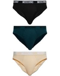 Moschino - Three-Pack Of Briefs With Logo - Lyst