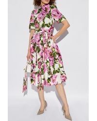 Dolce & Gabbana - Dress With Floral Pattern - Lyst