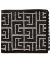 Balmain - Leather Wallet With Logo - Lyst