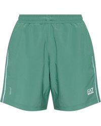 EA7 - Shorts With Printed Logo - Lyst