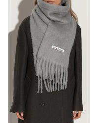 Acne Studios - Scarf With Logo - Lyst