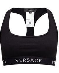 Versace - Sports Bra With Logo - Lyst