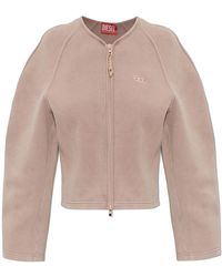 DIESEL - Cotton Jacket 'G-Hava' With Embroidered Logo - Lyst
