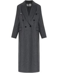 Victoria Beckham - Double-Breasted Coat With A Single Vent - Lyst