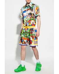 Just Don Patterned Shorts - Multicolour