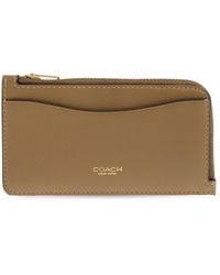 COACH - Leather Card Holder - Lyst