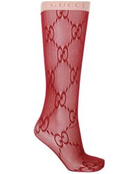 Gucci Branded Tights - Red