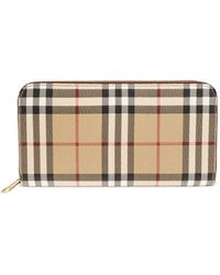 Burberry - Wallet With A Checkered Pattern - Lyst