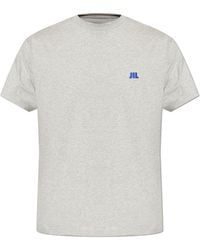 Jil Sander - T-Shirt With Embroidered Logo - Lyst